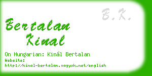 bertalan kinal business card